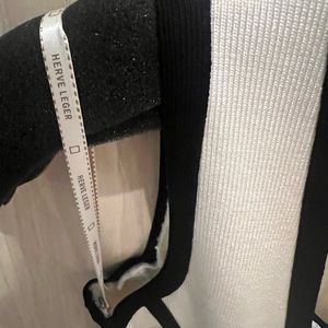Black and off white herve leger dress. Worn once. No imperfections noted